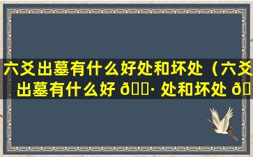 六爻出墓有什么好处和坏处（六爻出墓有什么好 🕷 处和坏处 🐒 吗）